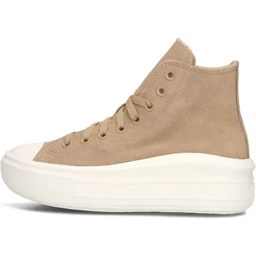 Braune Teddy High Top Platform Sneakers , Damen, Größe: 33 EU - Converse - Modalova