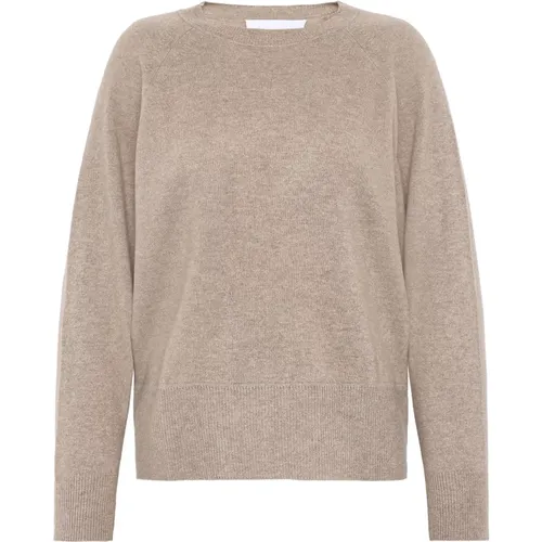 Kaschmir Raglan Pullover in Dunklem Taupe , Damen, Größe: M - Emerson Renaldi - Modalova