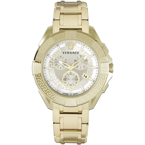 Chrono Sporty Gold Weiß Chronograph Uhr - Versace - Modalova