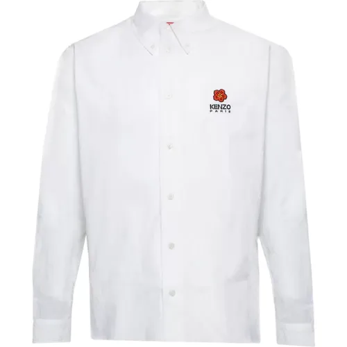 Boke Flower-embroidered button-down shirt , male, Sizes: 2XL, XL, L - Kenzo - Modalova
