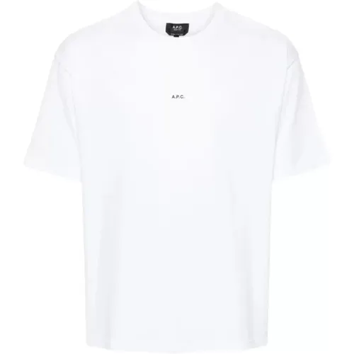 Micro Logo Print T-Shirt , Herren, Größe: S - A.P.C. - Modalova