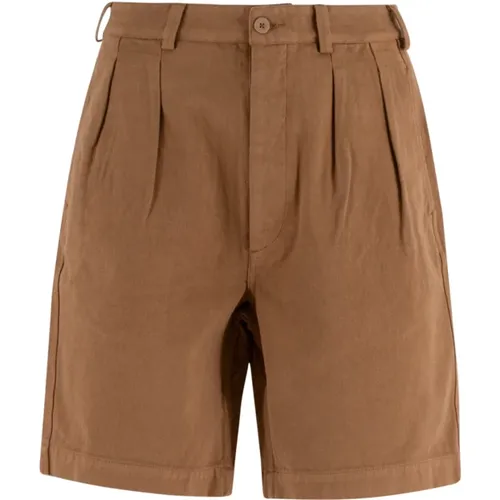 Plissierte Bermuda-Shorts , Herren, Größe: M - Sunflower - Modalova