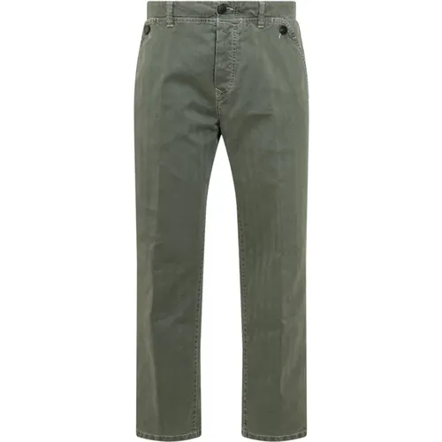 Grüne Jeans mit Knopfverschluss und Logo , Herren, Größe: W35 - Seafarer - Modalova
