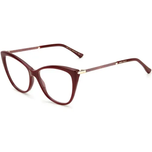 Stilvolle Brille mit Granate Rahmen - Jimmy Choo - Modalova