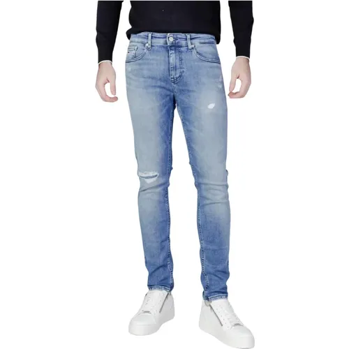 Blaue Denim Jeans mit Reißverschluss , Herren, Größe: W33 L32 - Tommy Jeans - Modalova