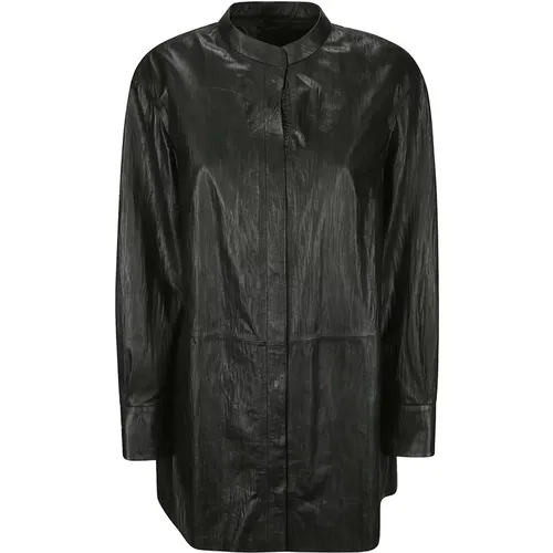 Leather Shirt - Stylish and Trendy , female, Sizes: XS - 1972 Desa - Modalova