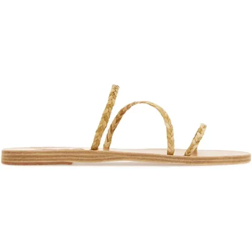 Raffia Apli Slippers , Damen, Größe: 36 EU - Ancient Greek Sandals - Modalova