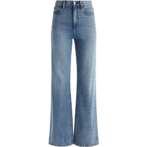 Blaue High-Waisted Denim Jeans , Damen, Größe: W26 - alice + olivia - Modalova
