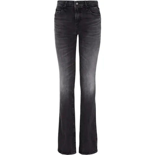 Schwarze Slim-Fit Jeans mit Seitenwelt-Detail - Armani Exchange - Modalova