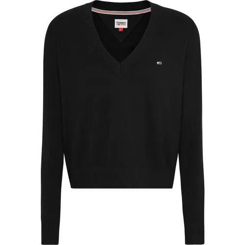 Essential V-Neck Sweater , female, Sizes: XS - Tommy Jeans - Modalova