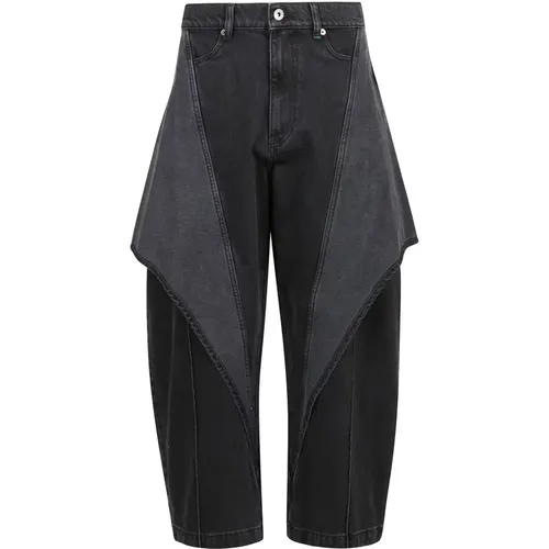 Sculptural Cropped Jeans , female, Sizes: W27, W28 - JW Anderson - Modalova