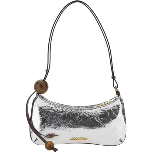 Stylish Grey Pearl Kiss Bag , female, Sizes: ONE SIZE - Jacquemus - Modalova