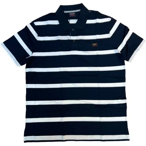 Marine Gestreiftes Poloshirt - PAUL & SHARK - Modalova