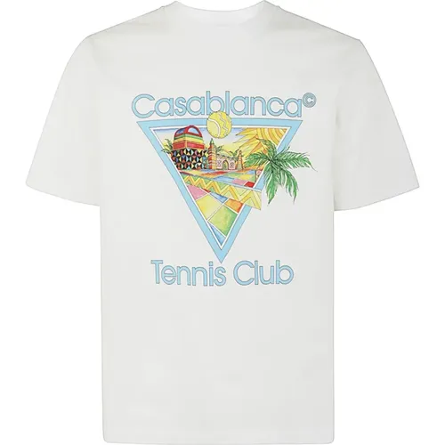Bedrucktes Tennis Club T-Shirt , Herren, Größe: M - Casablanca - Modalova