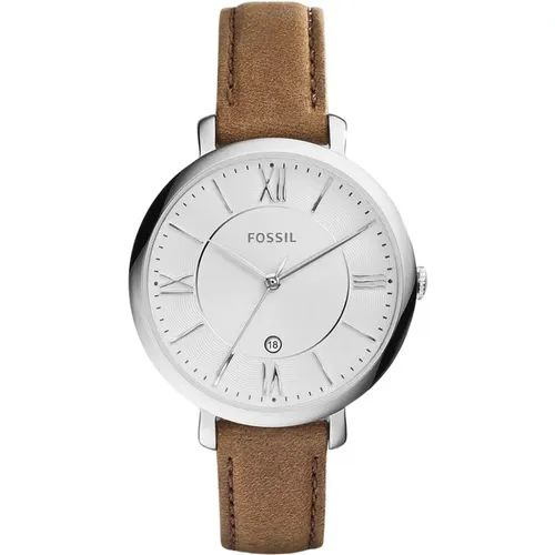 Jacqueline Leather Watch , female, Sizes: ONE SIZE - Fossil - Modalova