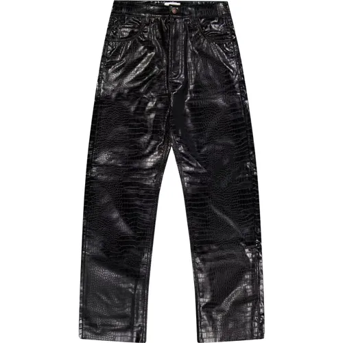 Eco Leather Crocodile Print Trousers , male, Sizes: M, L - Laneus - Modalova