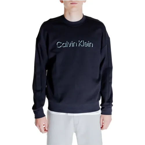 Geprägter Logo-Sweatshirt-Kollektion Baumwolle Polyester Elasthan , Herren, Größe: L - Calvin Klein - Modalova