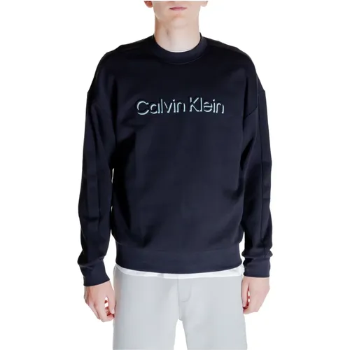Geprägter Logo-Sweatshirt-Kollektion Baumwolle Polyester Elasthan , Herren, Größe: S - Calvin Klein - Modalova