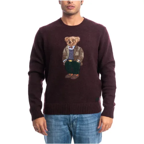 Polo Bear Crewneck Sweater , male, Sizes: L - Polo Ralph Lauren - Modalova