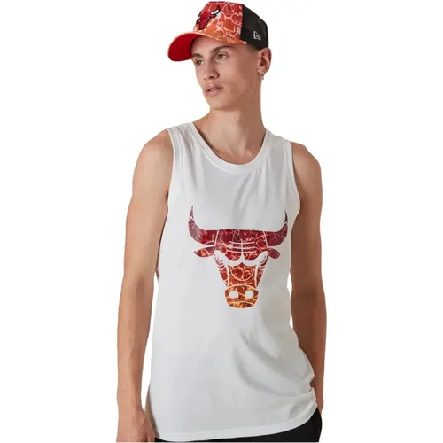 Bulls NBA Tank Top Weiß , Herren, Größe: S - new era - Modalova