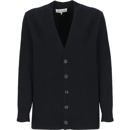 Wool V-Neck Cardigan Sweater , male, Sizes: M, L, S - Maison Margiela - Modalova