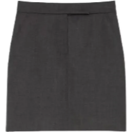 Grey Straight Skirt with Pockets , female, Sizes: 2XS, S, XS - Max Mara - Modalova