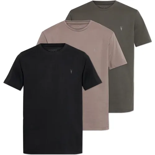 Dreierpack T-Shirts Brace , Herren, Größe: L - AllSaints - Modalova