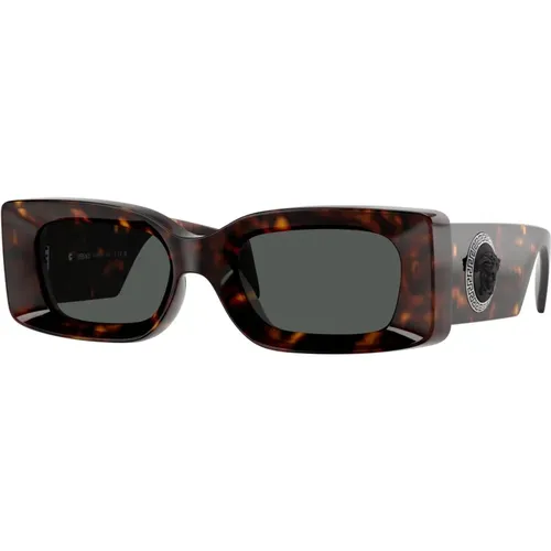 Stilvolle Sonnenbrille in Schwarz , unisex, Größe: 52 MM - Versace - Modalova