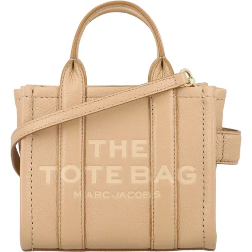 Grained Leather Micro Tote Bag , female, Sizes: ONE SIZE - Marc Jacobs - Modalova