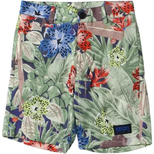 Bermuda-Shorts mit Blumenmuster für Kinder - Kenzo - Modalova