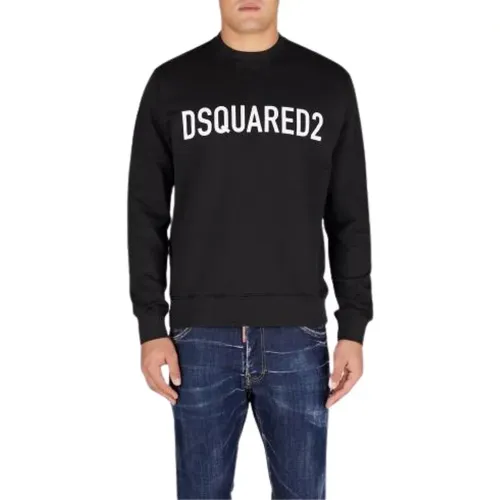 Schwarzer Cool Sweatshirt , Herren, Größe: 2XL - Dsquared2 - Modalova