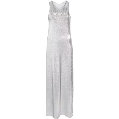 Silver Dresses for Women , female, Sizes: S, XS - Paco Rabanne - Modalova