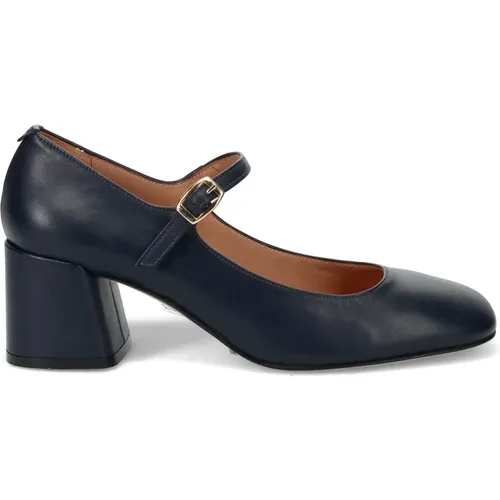 Heel Strap Calfskin Shoes , female, Sizes: 4 UK, 3 UK - Sangiorgio - Modalova