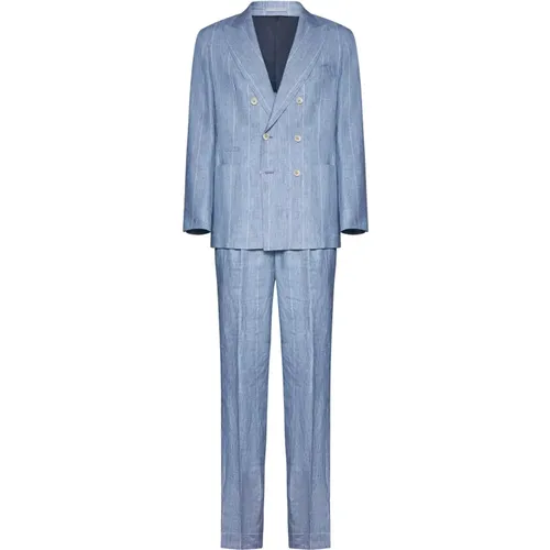 Light Striped Formal Suit , male, Sizes: XL, M - BRUNELLO CUCINELLI - Modalova