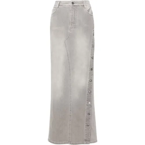 Stylischer Denimrock mit Distressed-Details - Ermanno Scervino - Modalova