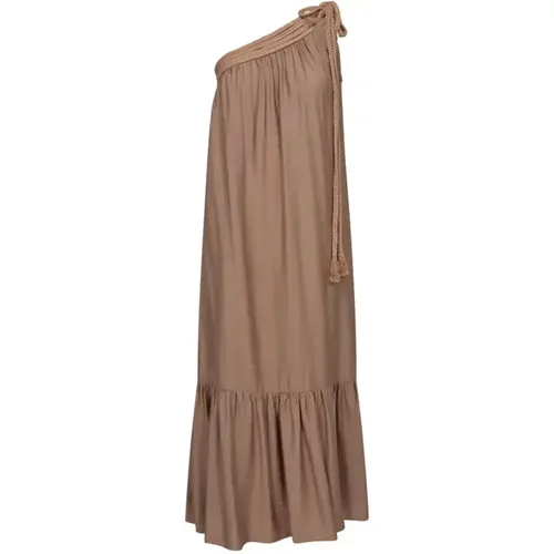Asym Dress with Flounce Detail , female, Sizes: L - Co'Couture - Modalova
