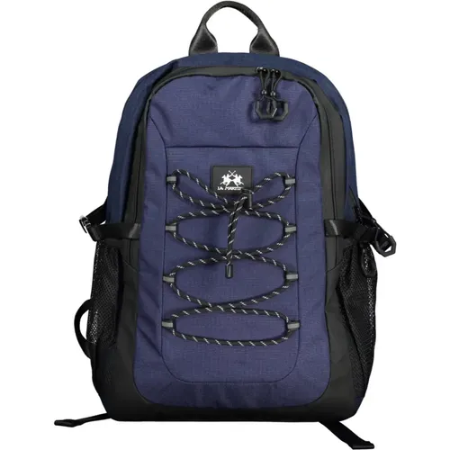 Blauer Polyester Rucksack mit Mehreren Taschen - LA MARTINA - Modalova