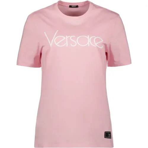 Re-Edition T-shirt,Organische Baumwolle Logo T-shirt 1978 - Versace - Modalova