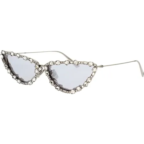 Butterfly-inspired Sunglasses with Silver Frame and Silver Mirrored Lenses , female, Sizes: 63 MM - Dior - Modalova
