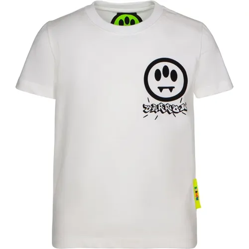 Weißes T-Shirt mit Palmenprint - Barrow - Modalova