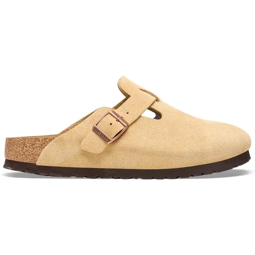 Suede Clogs Boston Style , female, Sizes: 5 UK, 6 UK, 4 UK, 7 UK, 8 UK, 3 UK - Birkenstock - Modalova