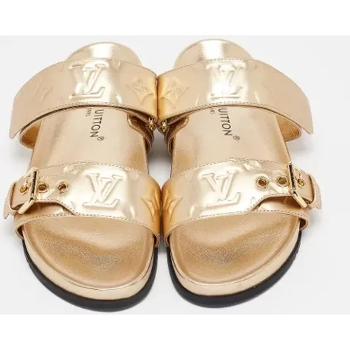 Pre-owned Leather sandals , female, Sizes: 4 1/2 UK - Louis Vuitton Vintage - Modalova