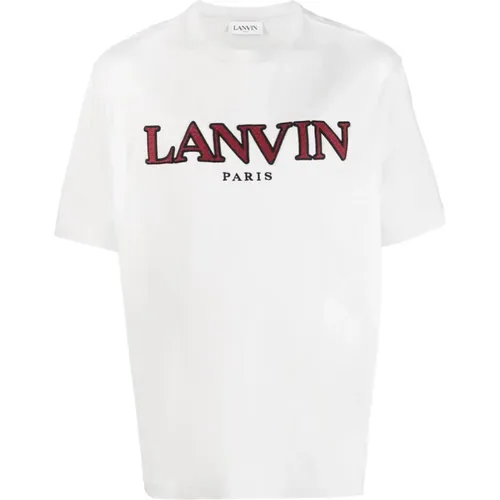Klassisches Curb Logo T-Shirt - Lanvin - Modalova