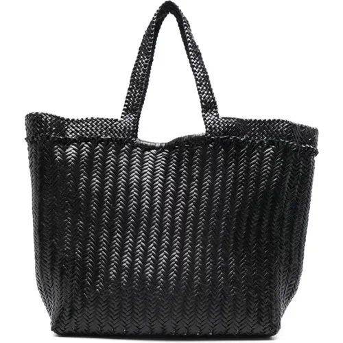 Woven Leather Tote Bag , female, Sizes: ONE SIZE - Dragon Diffusion - Modalova