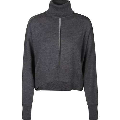 Geprägter Rollkragenpullover , Damen, Größe: XS - PATRIZIA PEPE - Modalova