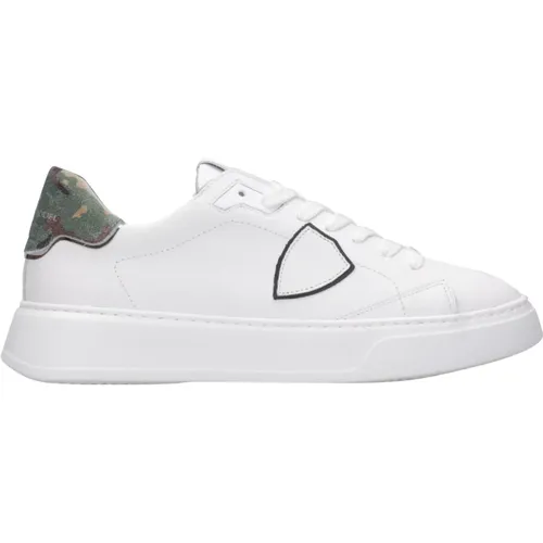 Niedrige Top Camo Sneakers , Herren, Größe: 41 EU - Philippe Model - Modalova