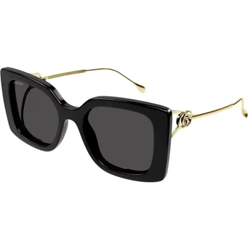 Schwarz Graue Sonnenbrille Gg1567Sa 001 , Damen, Größe: 54 MM - Gucci - Modalova