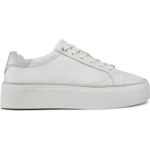 Platform Lace-Up Sneakers Mono Mix , Damen, Größe: 40 EU - Calvin Klein - Modalova