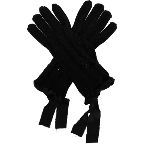 Handschuhe mit Vintage-Effekt , Damen, Größe: S - MM6 Maison Margiela - Modalova