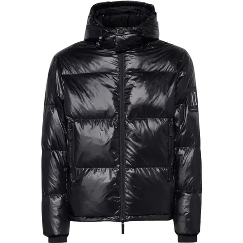 Puffer Hooded Coat , male, Sizes: M, L, XL, S - Emporio Armani - Modalova